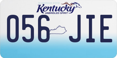KY license plate 056JIE