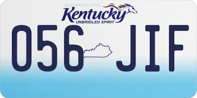 KY license plate 056JIF
