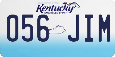 KY license plate 056JIM