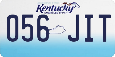 KY license plate 056JIT