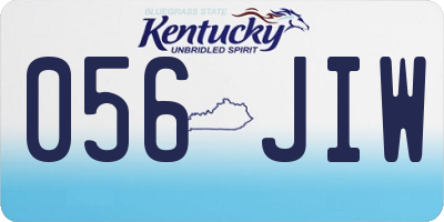 KY license plate 056JIW