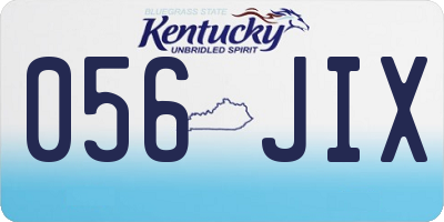 KY license plate 056JIX