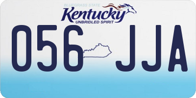 KY license plate 056JJA