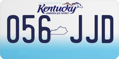 KY license plate 056JJD