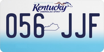 KY license plate 056JJF