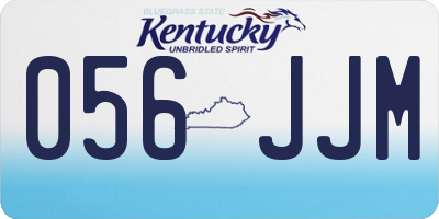 KY license plate 056JJM