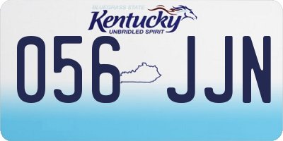 KY license plate 056JJN