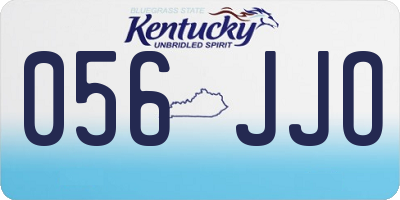 KY license plate 056JJO