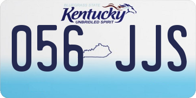 KY license plate 056JJS