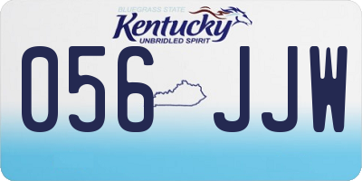 KY license plate 056JJW