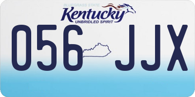 KY license plate 056JJX