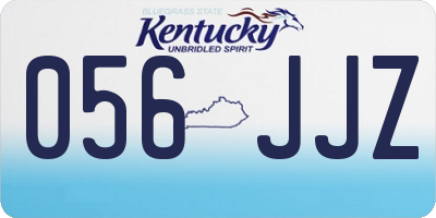 KY license plate 056JJZ