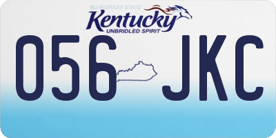KY license plate 056JKC