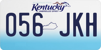 KY license plate 056JKH