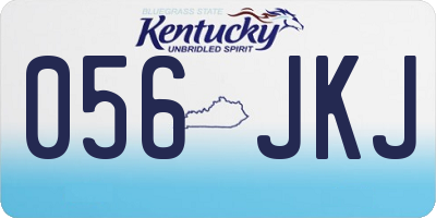 KY license plate 056JKJ