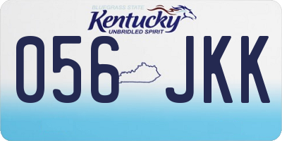 KY license plate 056JKK