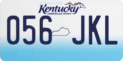 KY license plate 056JKL