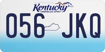 KY license plate 056JKQ