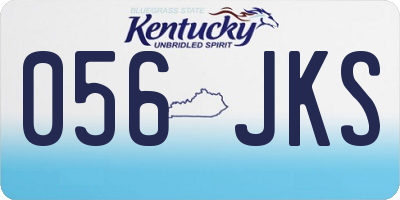 KY license plate 056JKS
