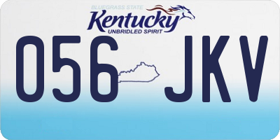 KY license plate 056JKV