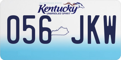 KY license plate 056JKW