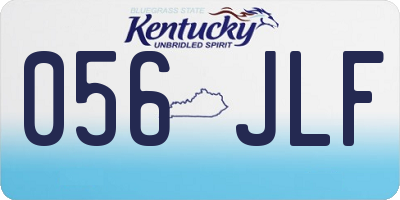KY license plate 056JLF