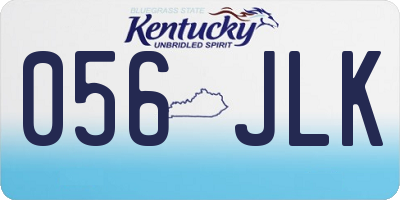 KY license plate 056JLK