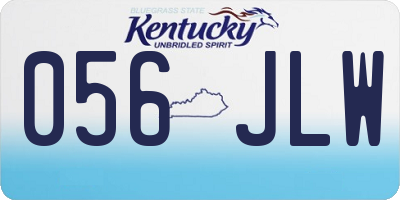 KY license plate 056JLW