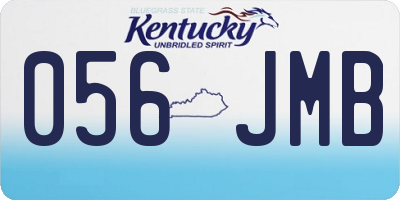 KY license plate 056JMB