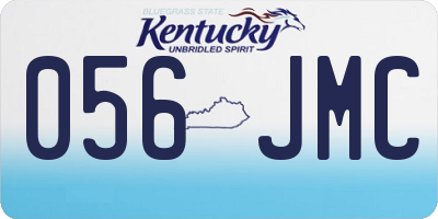 KY license plate 056JMC