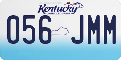 KY license plate 056JMM