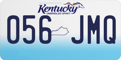 KY license plate 056JMQ