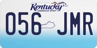 KY license plate 056JMR
