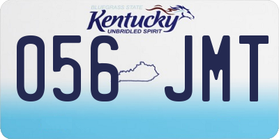 KY license plate 056JMT