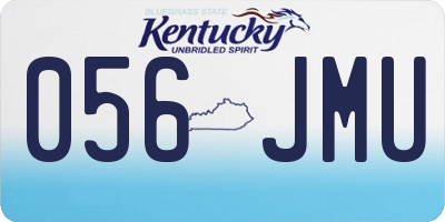 KY license plate 056JMU