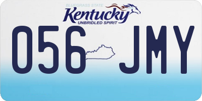 KY license plate 056JMY