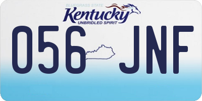 KY license plate 056JNF