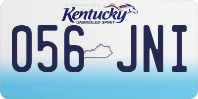 KY license plate 056JNI
