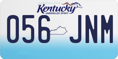 KY license plate 056JNM