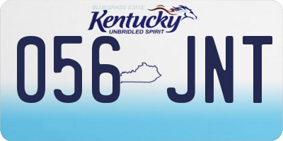 KY license plate 056JNT