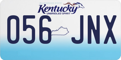 KY license plate 056JNX