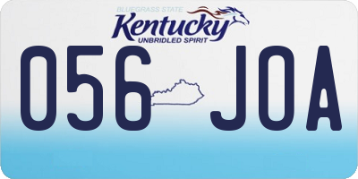 KY license plate 056JOA