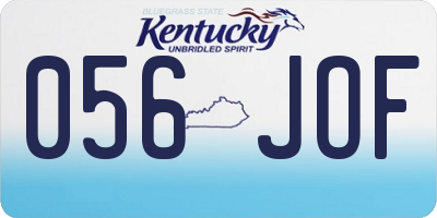 KY license plate 056JOF