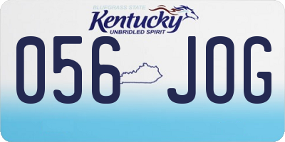 KY license plate 056JOG
