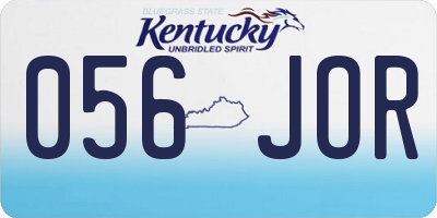 KY license plate 056JOR