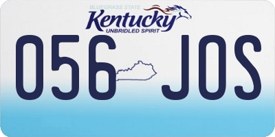 KY license plate 056JOS