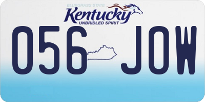 KY license plate 056JOW
