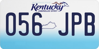 KY license plate 056JPB