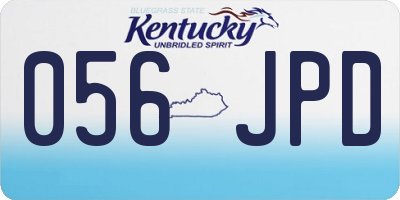KY license plate 056JPD