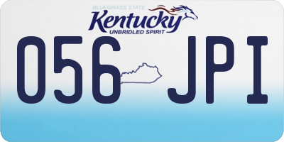 KY license plate 056JPI